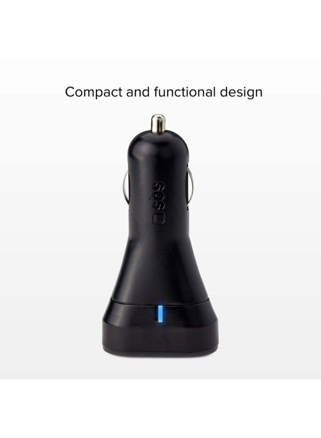 اس بي اس إس بي إس شاحن سيارة 10 وات شحن سريع مع مخرجين (Type-C – USB 2.1A) - Image 2